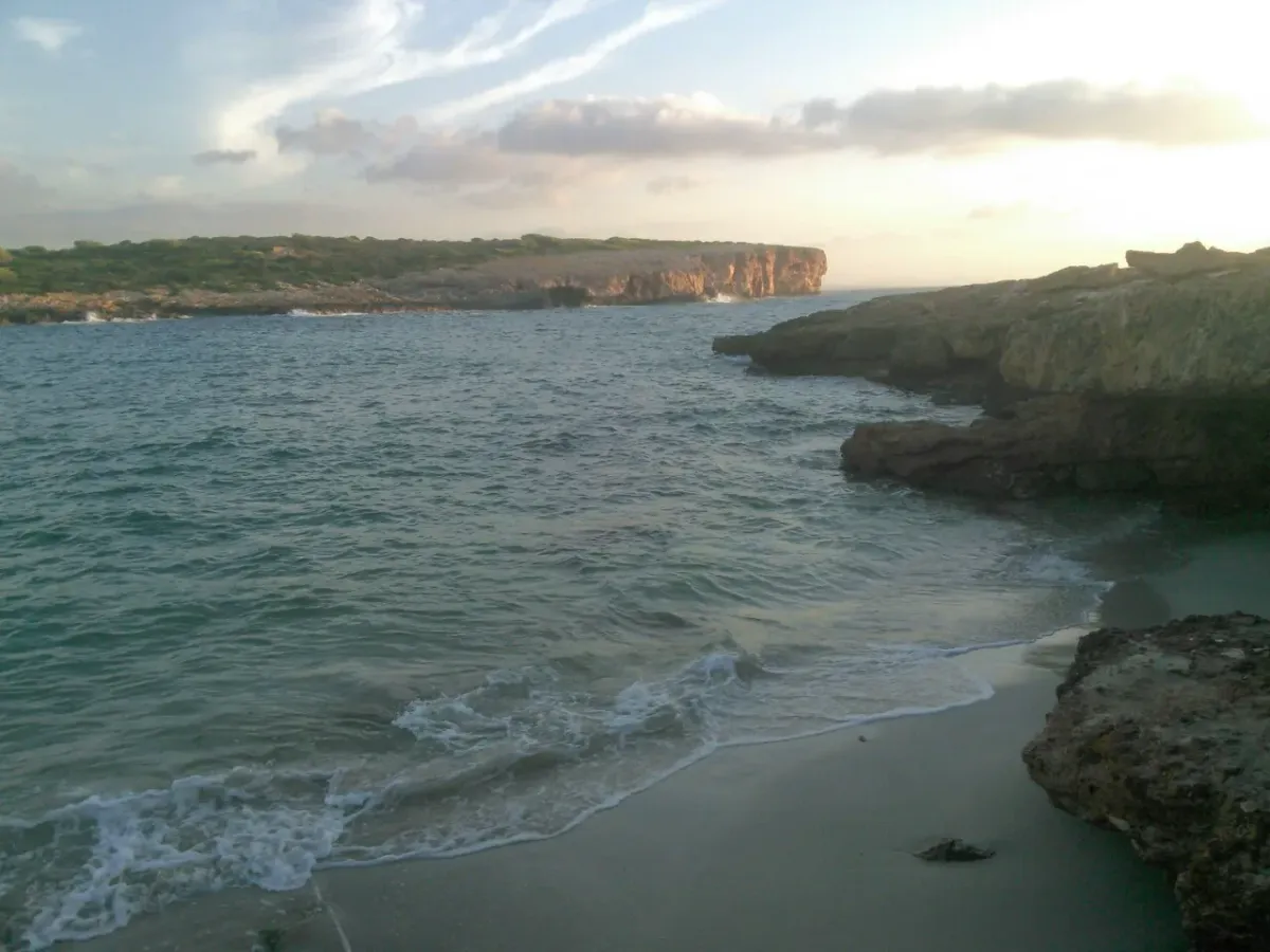 Cala mediterránea con fondo variado