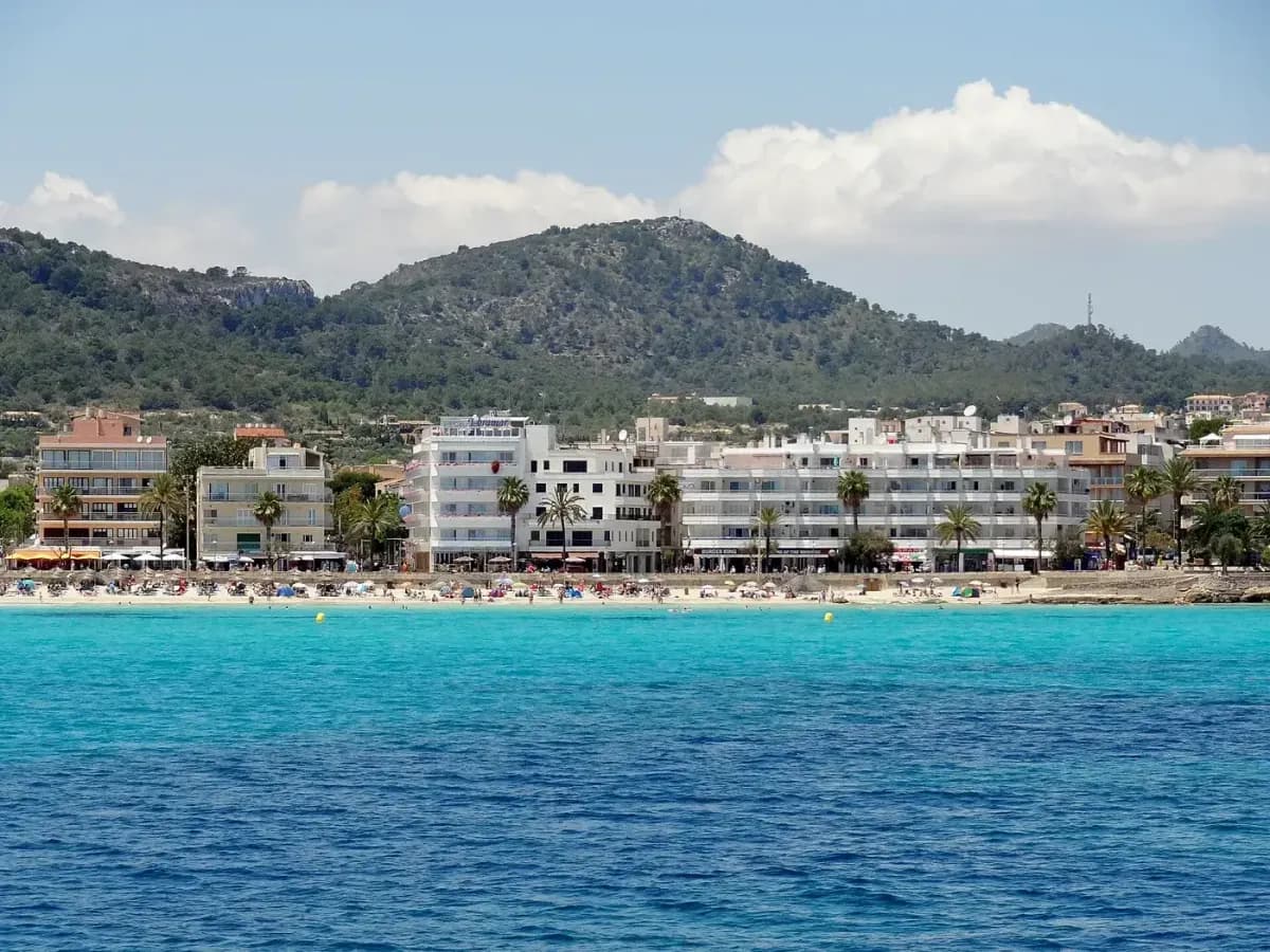 Playa de Cala Millor, en el litoral de Son Servera (Mallorca)