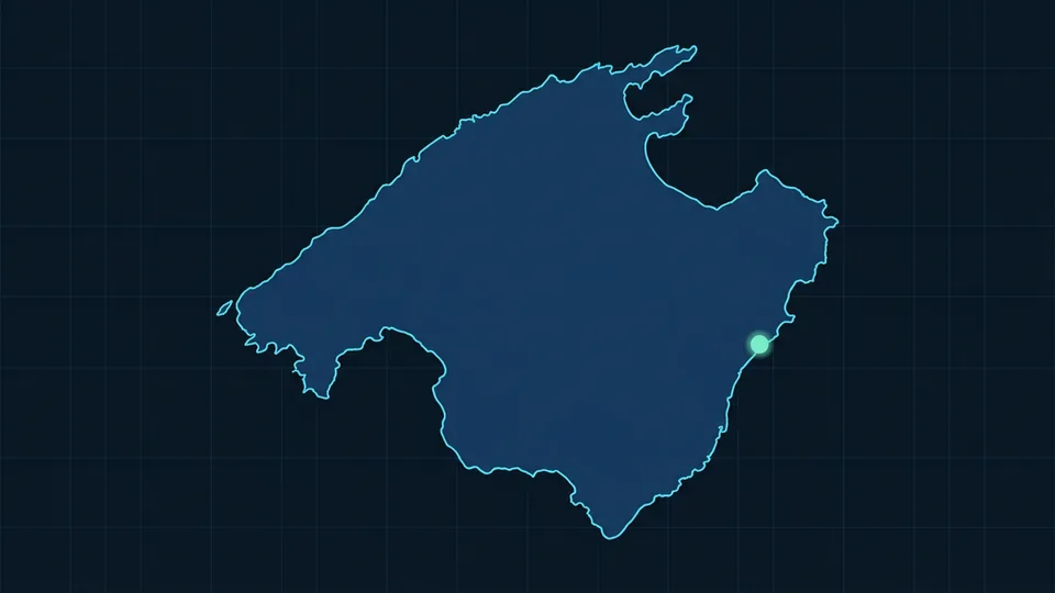 Ilustración estilizada de la isla de Mallorca